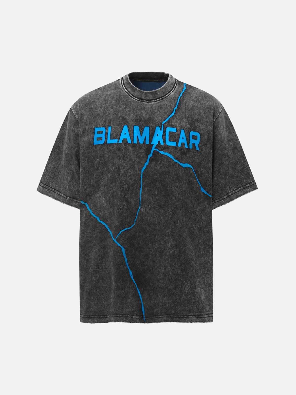 TALISHKO Washed Lightning Oversized T-Shirt