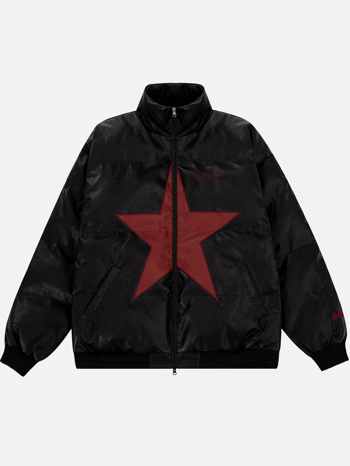 TALISHKO Star PU Winter Coat