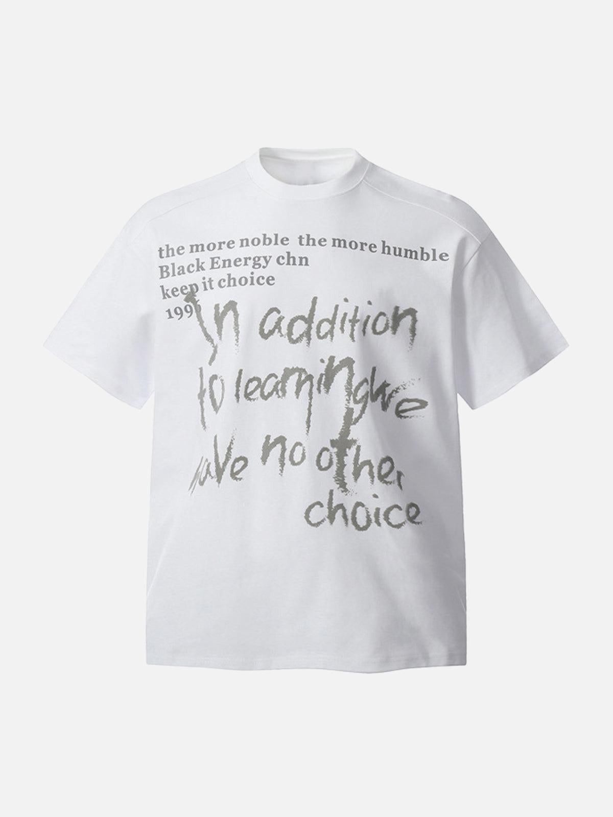 TALISHKO Fun Phantom Letter Print T-Shirt