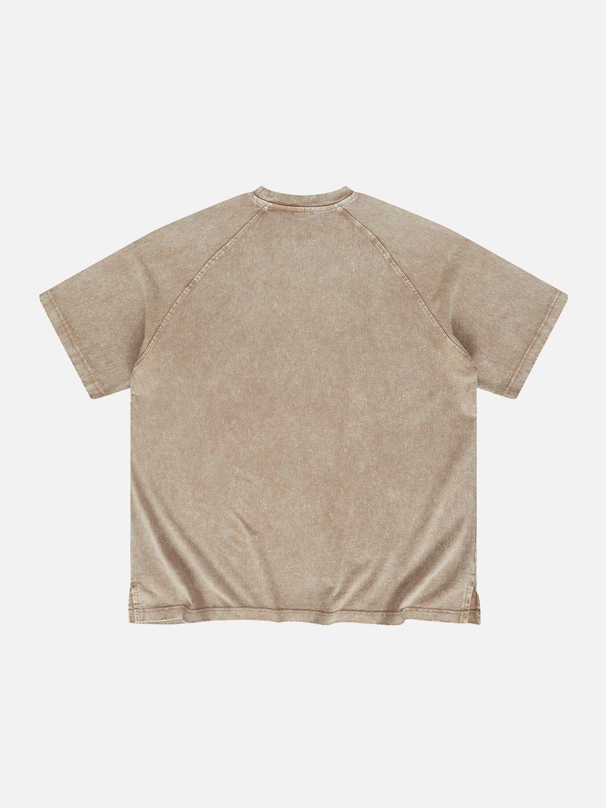 TALISHKO Solid Washed Essential Cotton Tee