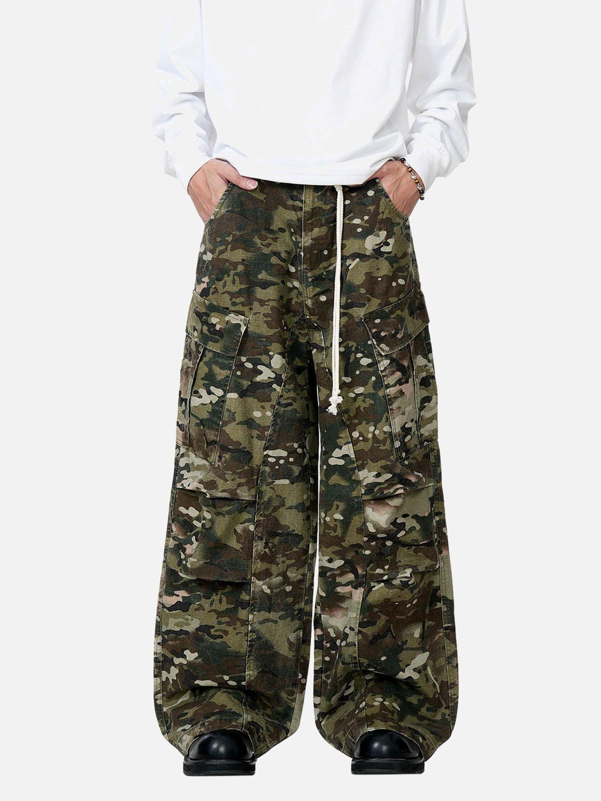TALISHKO Camouflage Drawstring Cargo Pants