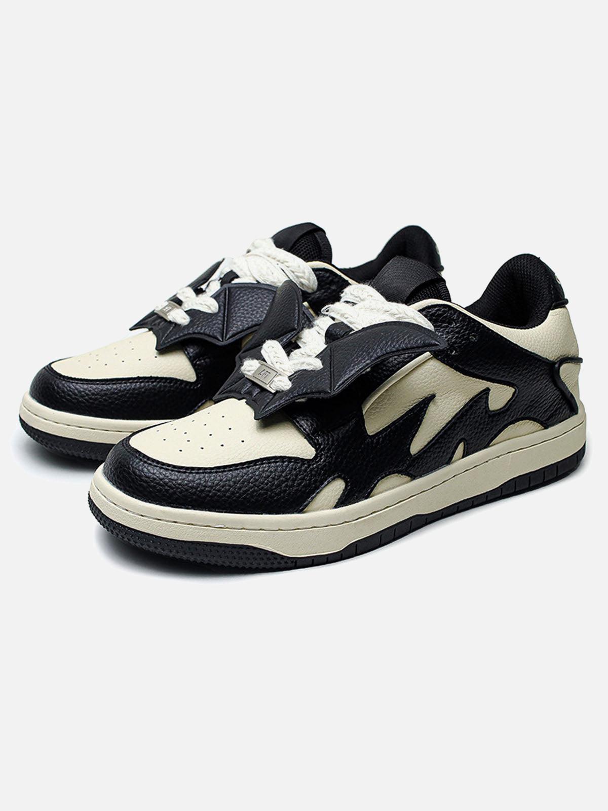TALISHKO Black&White Contrast Color Skate Shoes
