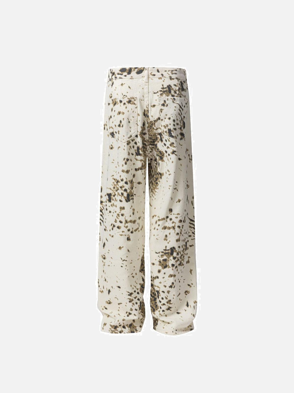 TALISHKO Vintage Tie-Dye Straight Jeans