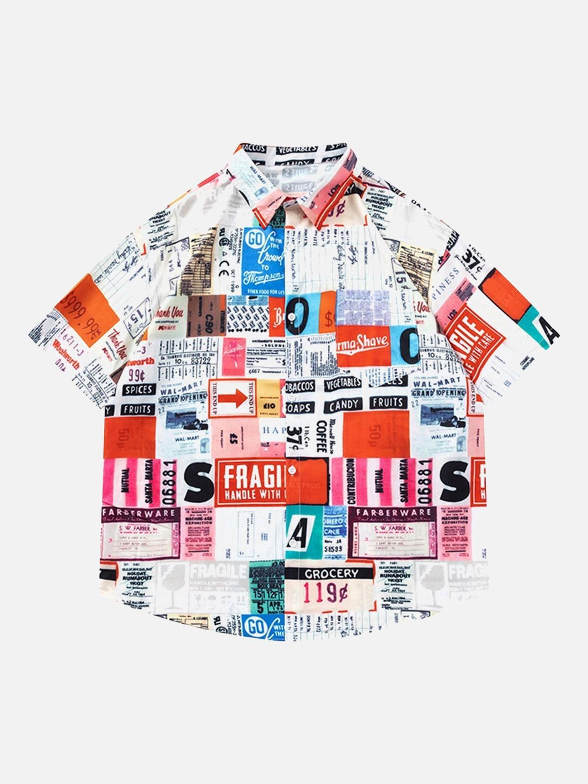 TALISHKO Street Full Printed Short-Sleeved Shirts