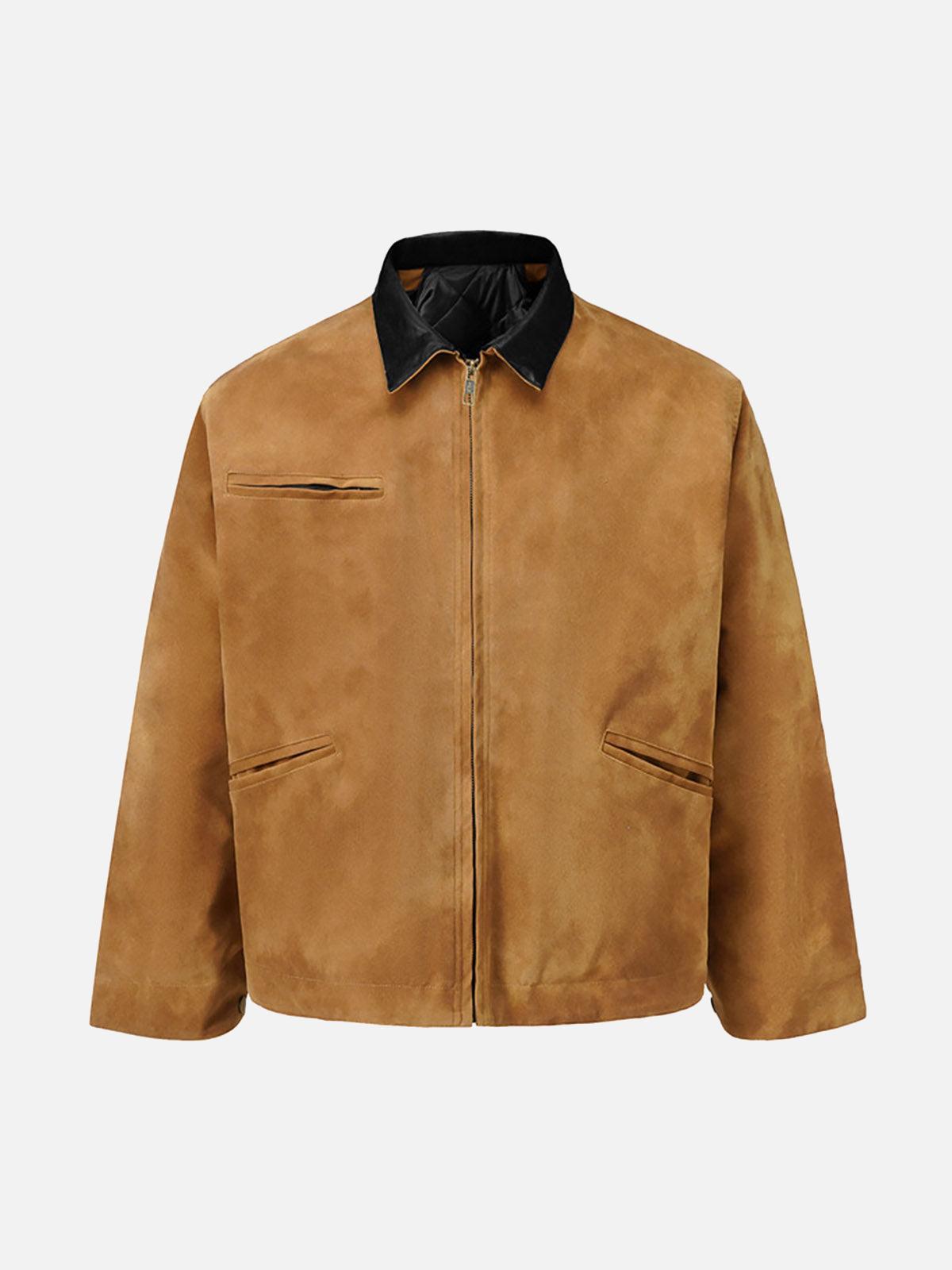 TALISHKO Vintage Heavy Suede Quilted Work Jacket