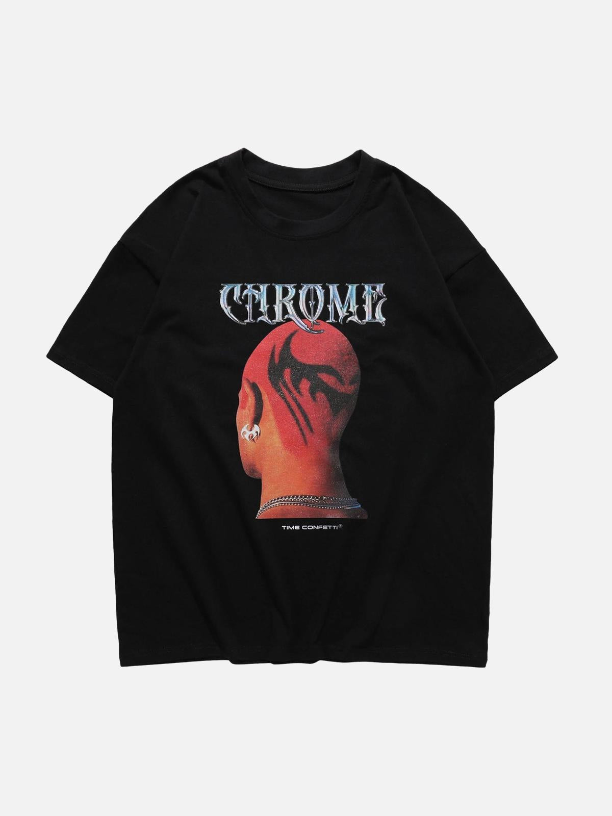 TALISHKO Head Print Hip Hop T-Shirt