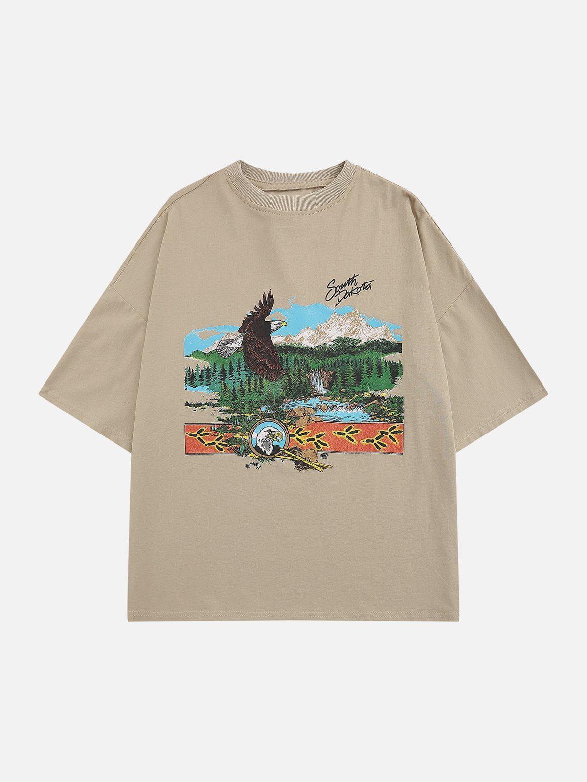 TALISHKO Vintage Eagle Print Tee