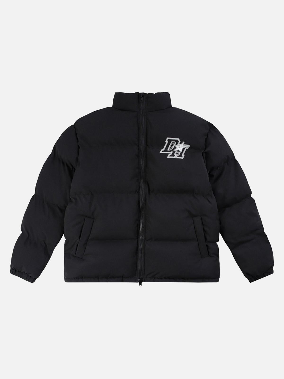 TALISHKO Retro Letter Print Down Jacket