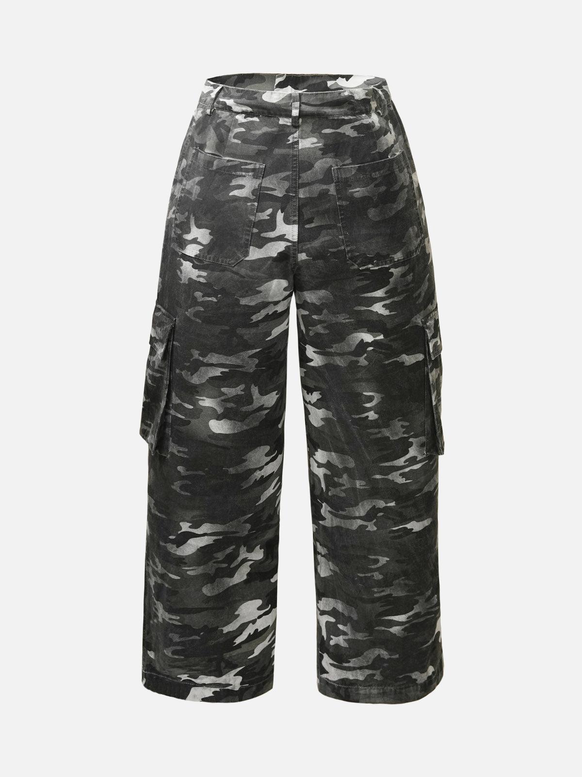 TALISHKO Camouflage Retro Multi-Pocket Cargo Pants