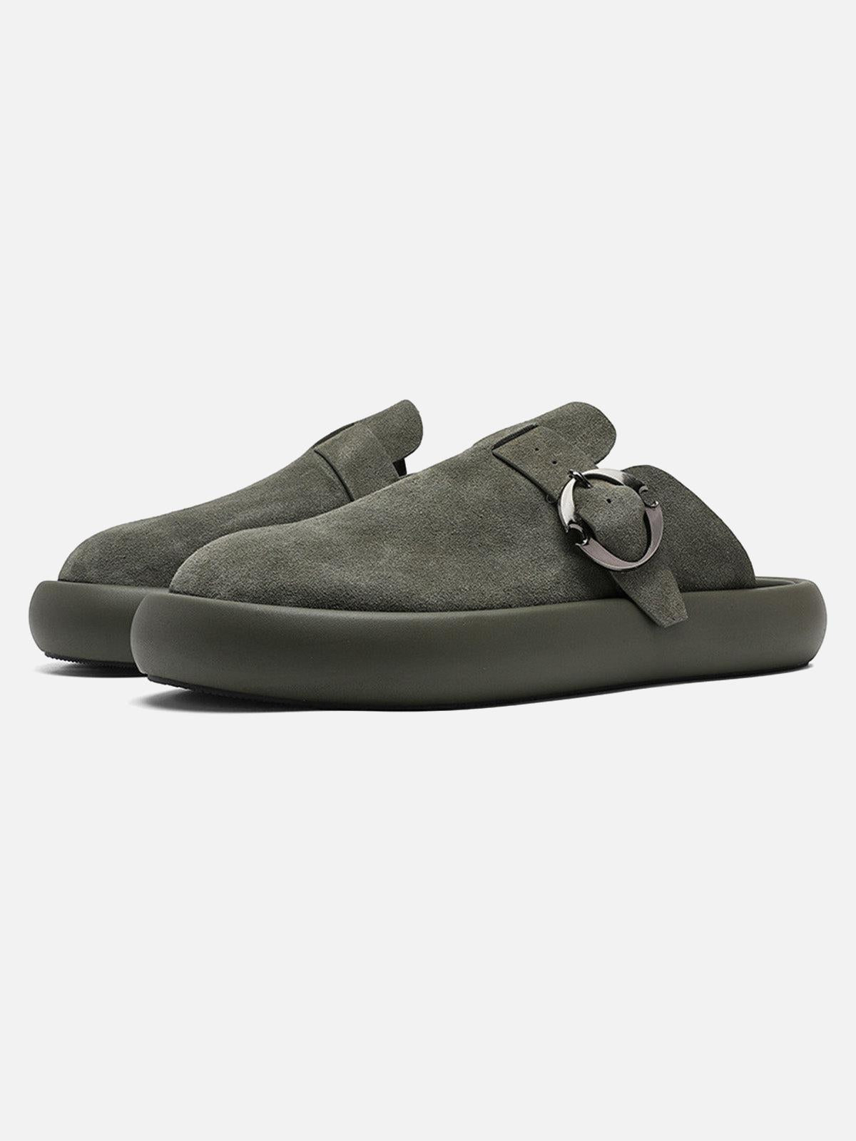TALISHKO Matte Suede Handmade Closed Toe Half-Slip Birkenstock Shoes