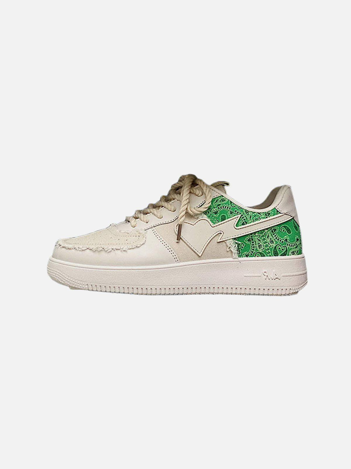 TALISHKO Cashew Flower Patchwork Canvas Shoes