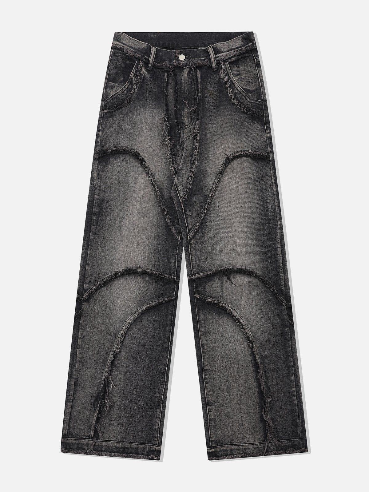 TALISHKO Multi Fringe Washed Jeans