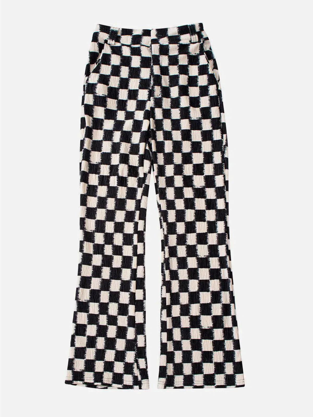 TALISHKO Checkerboard Elastic Horn Pants