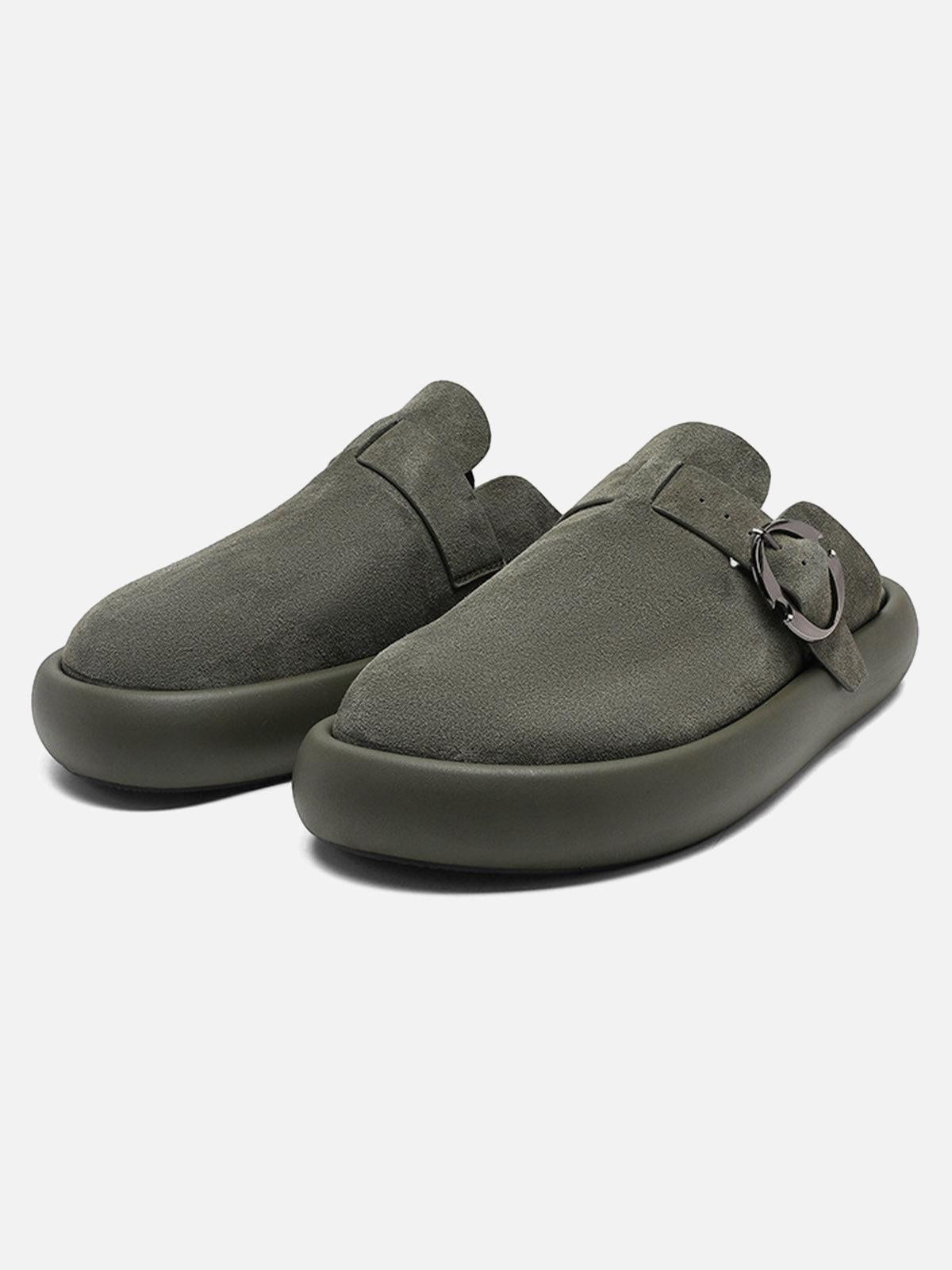 TALISHKO Matte Suede Handmade Closed Toe Half-Slip Birkenstock Shoes