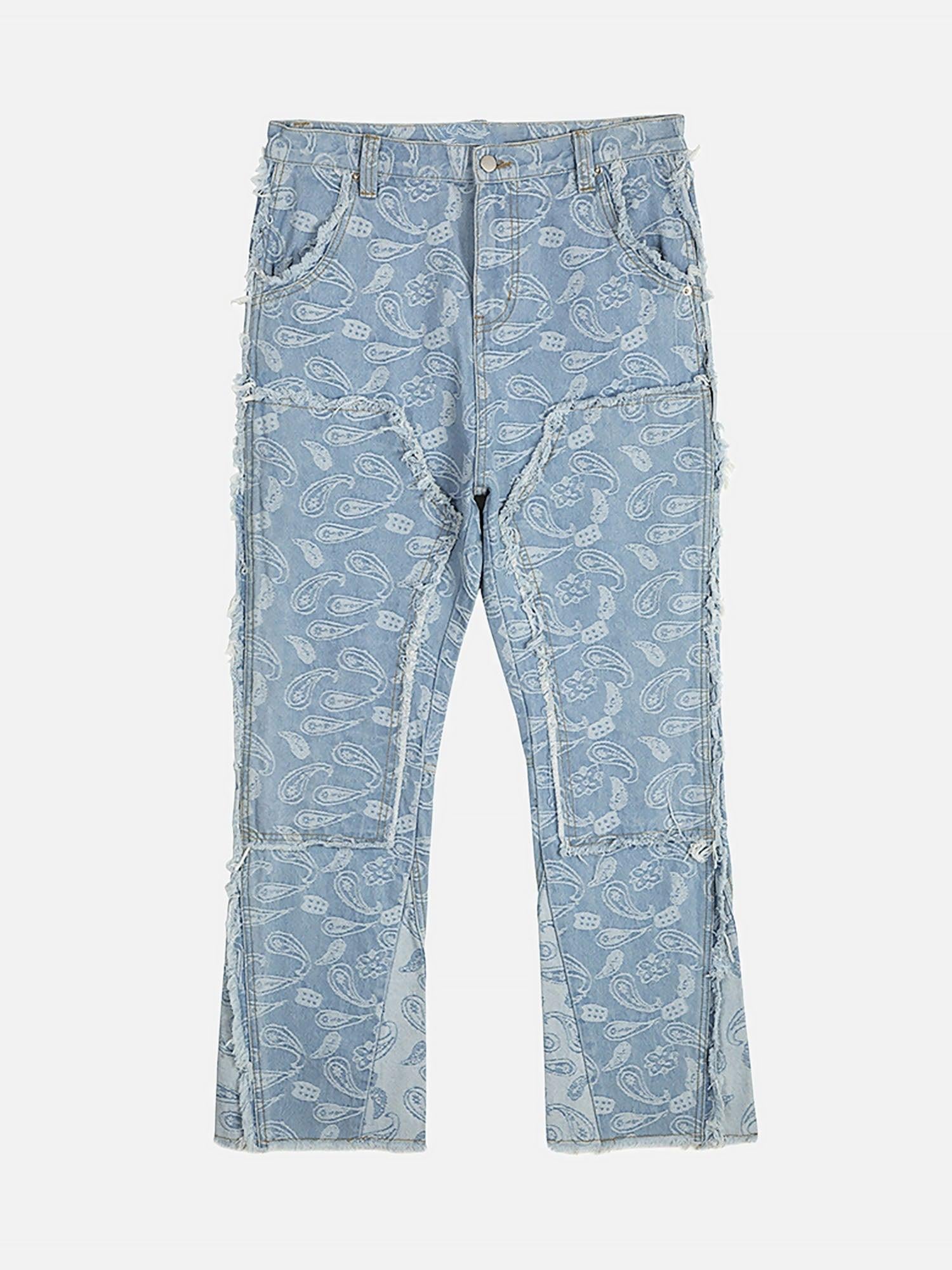 TALISHKO Cashew Flower Cut Jeans