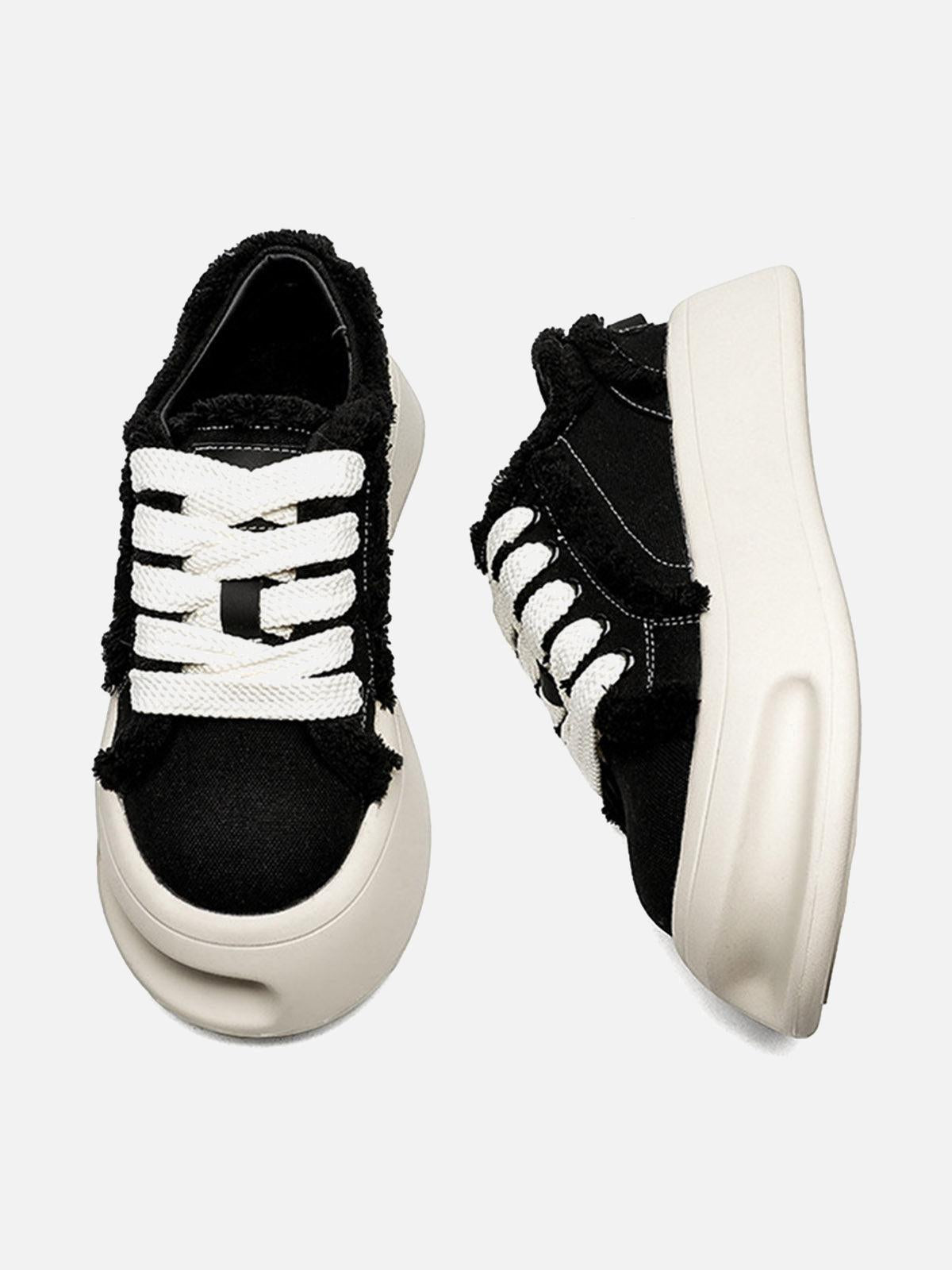 TALISHKO Fuzzy Trim Chunk Shoes