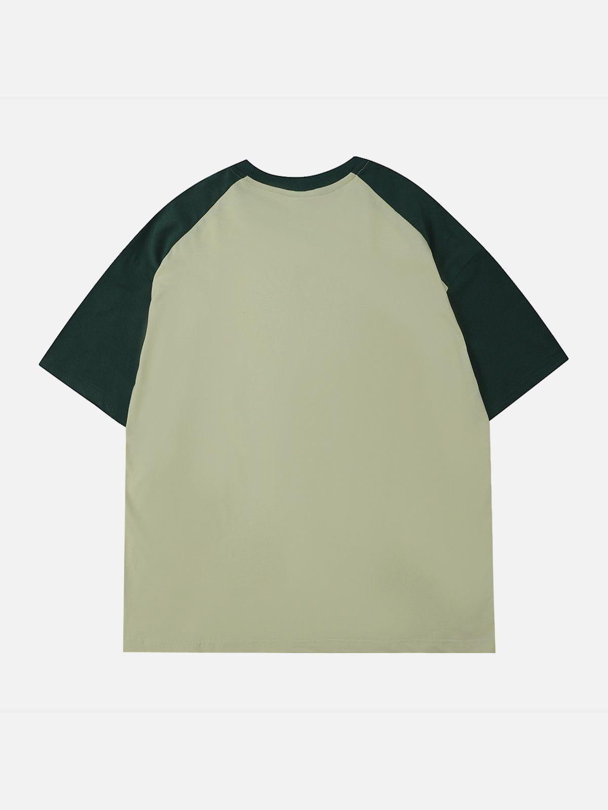 TALISHKO Love Heart Print Patchwork Tee
