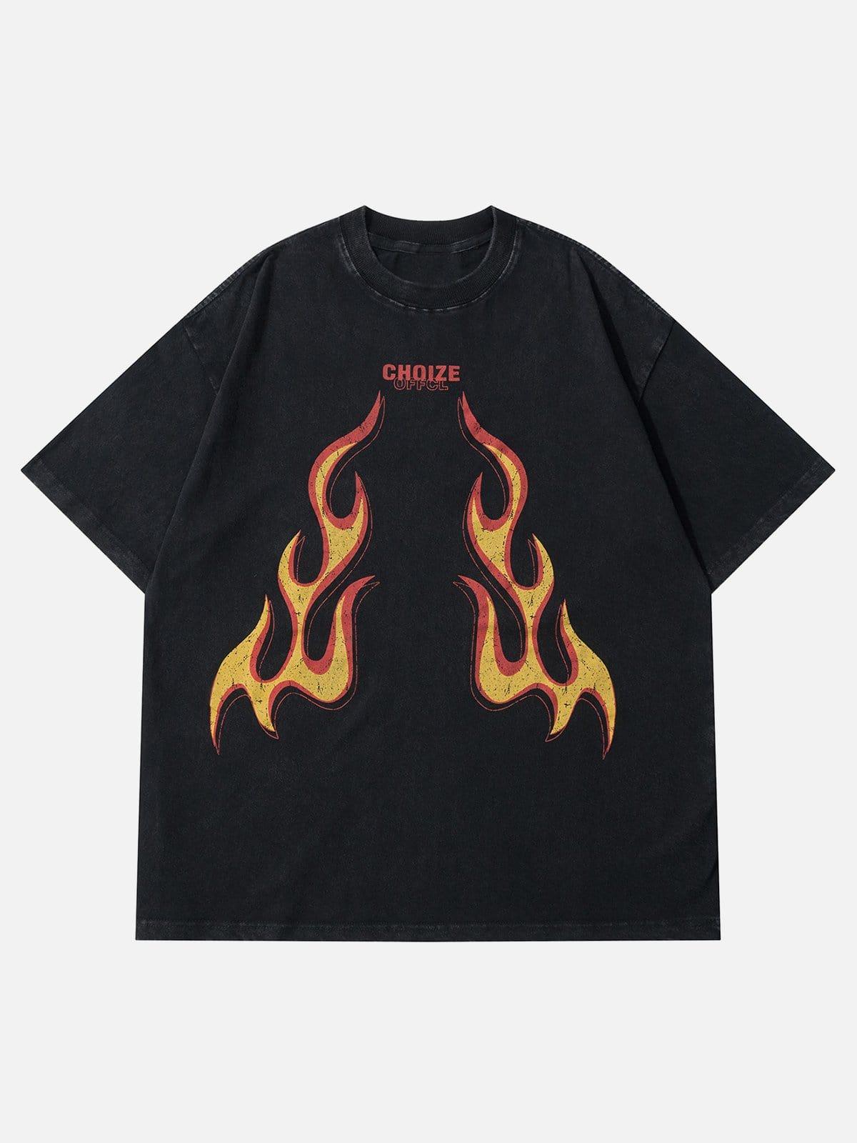 TALISHKO Washed Flame Print Tee