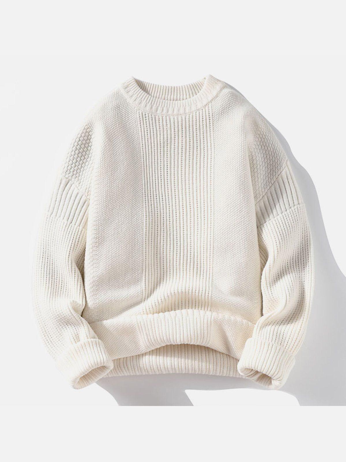 TALISHKO Vertical Striped Knit Sweater