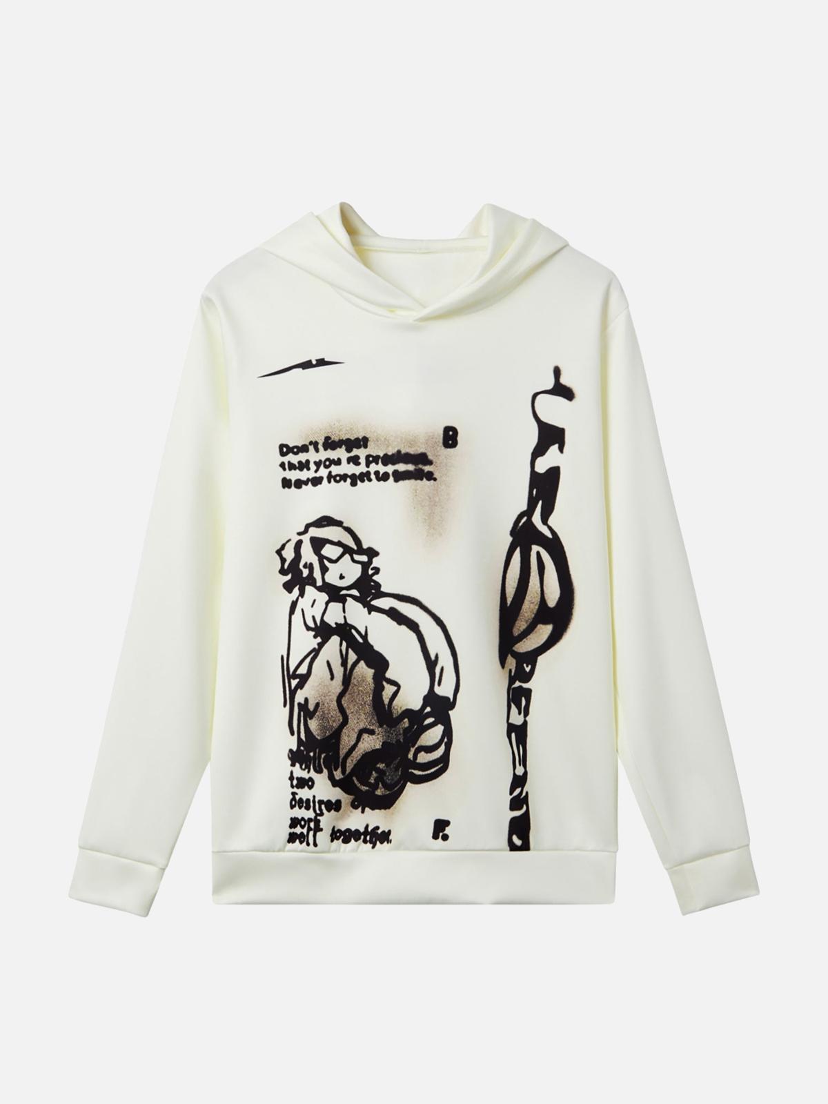 TALISHKO Line Painted Character Hoodie