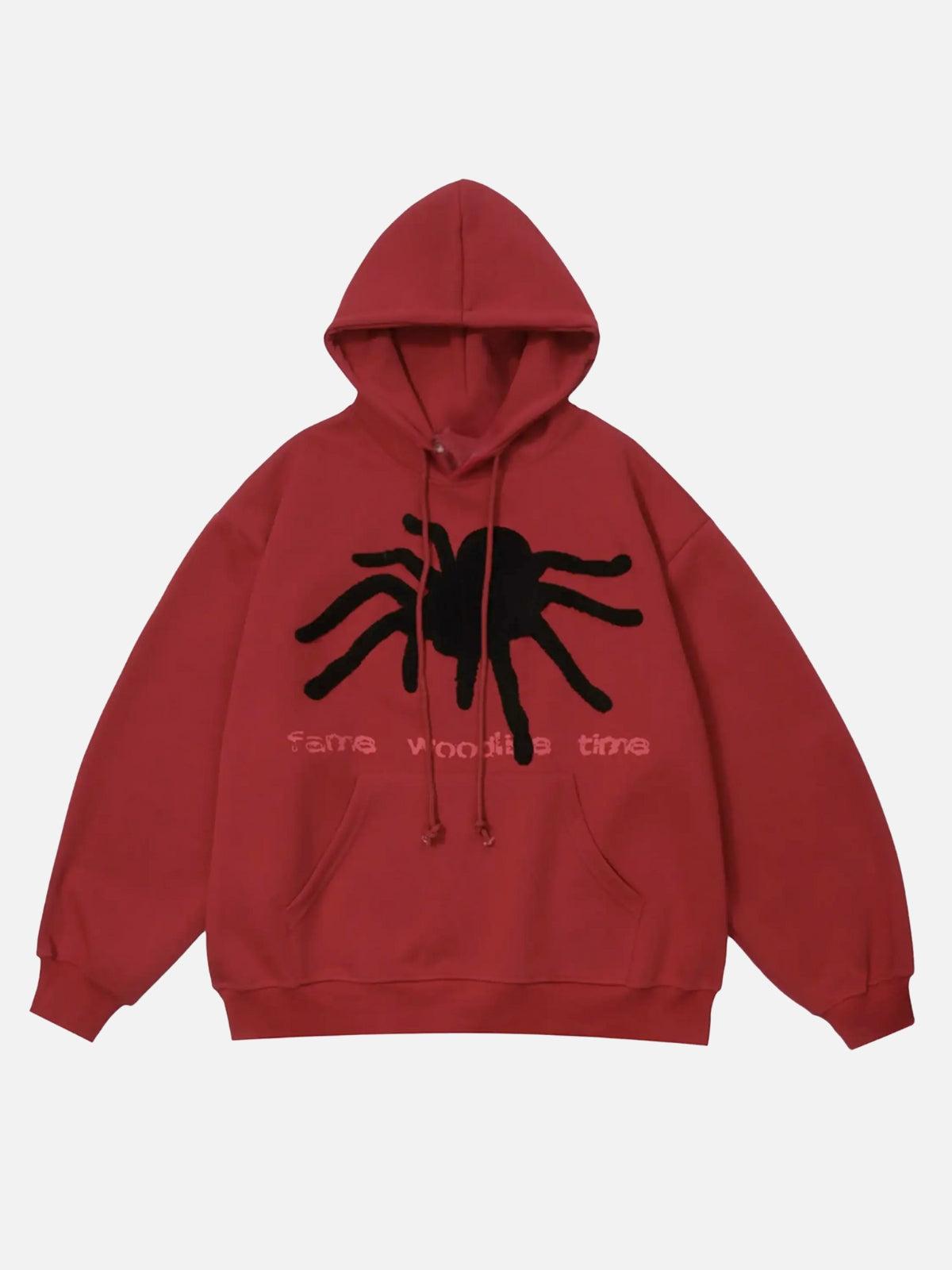 TALISHKO Flocked Spider Hoodie