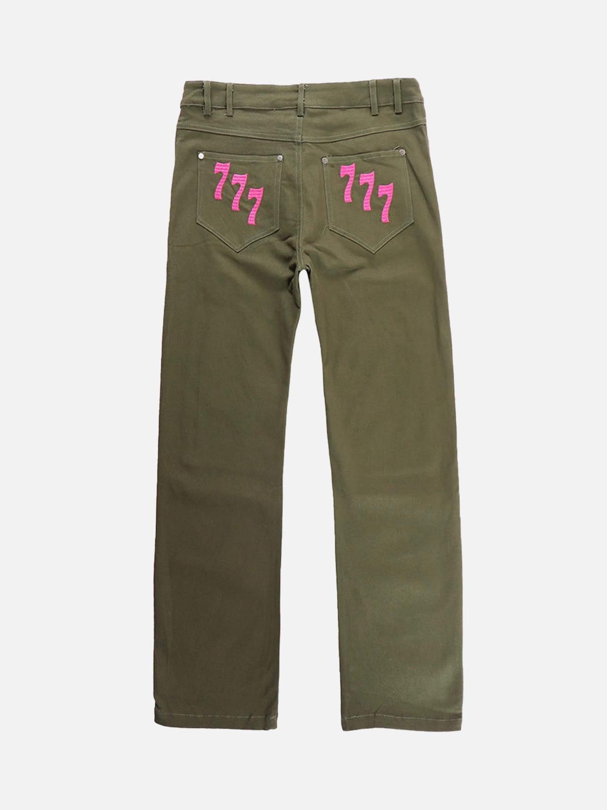 TALISHKO American High Street Digital Embroidered Jeans