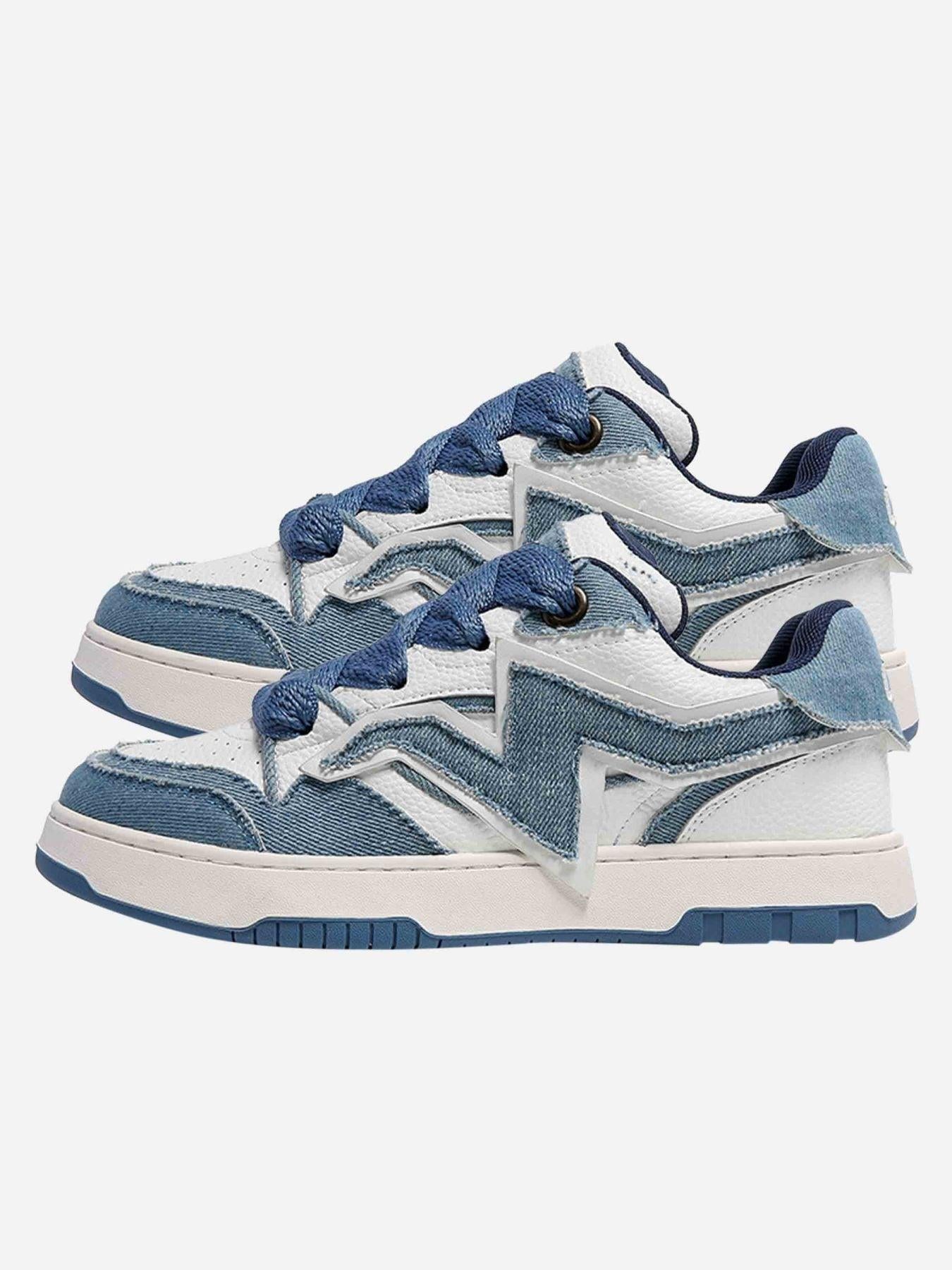 TALISHKO Lightning Collision Color Splicing Board Shoes
