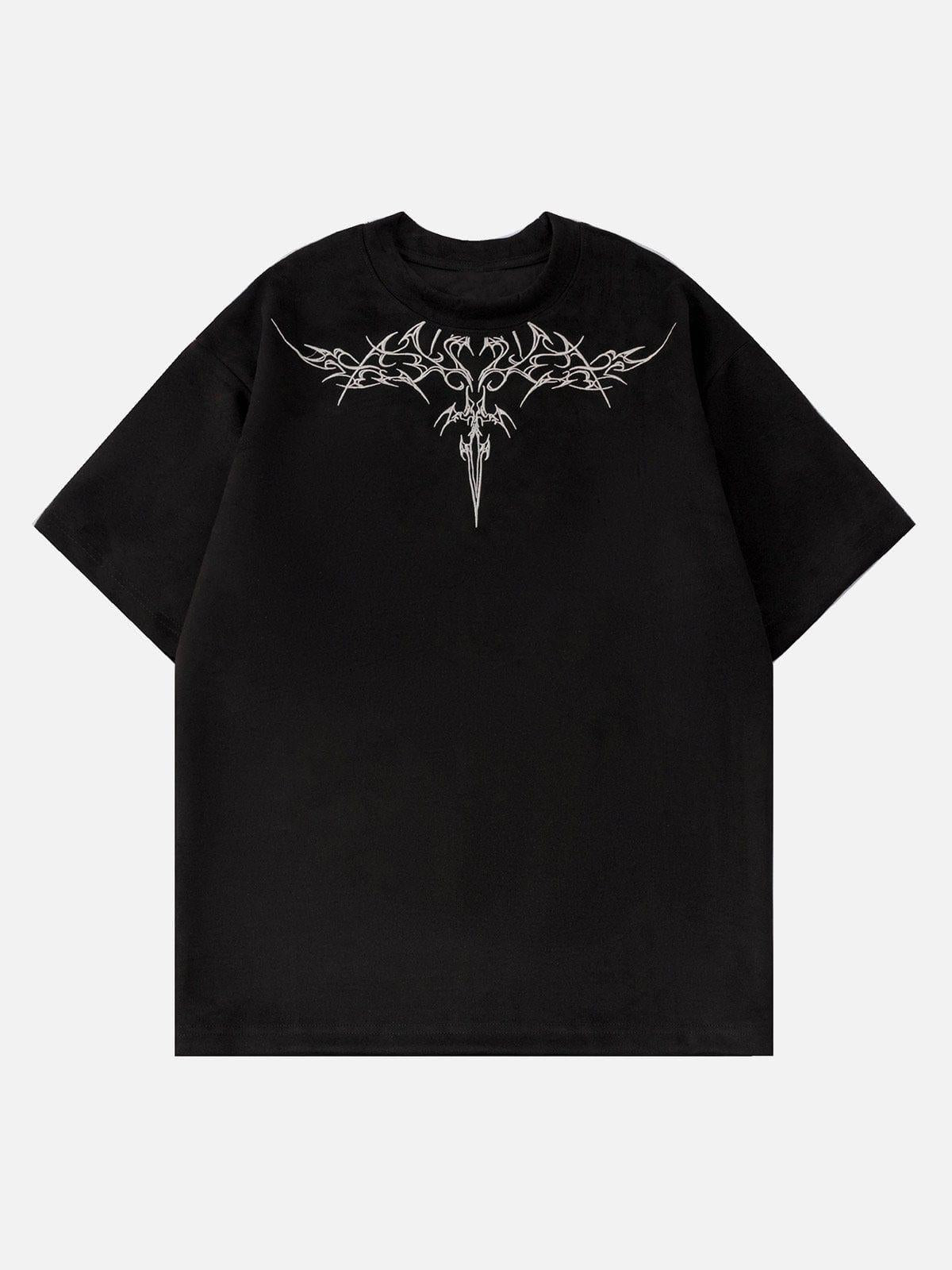 TALISHKO Embroidery Suede Tee