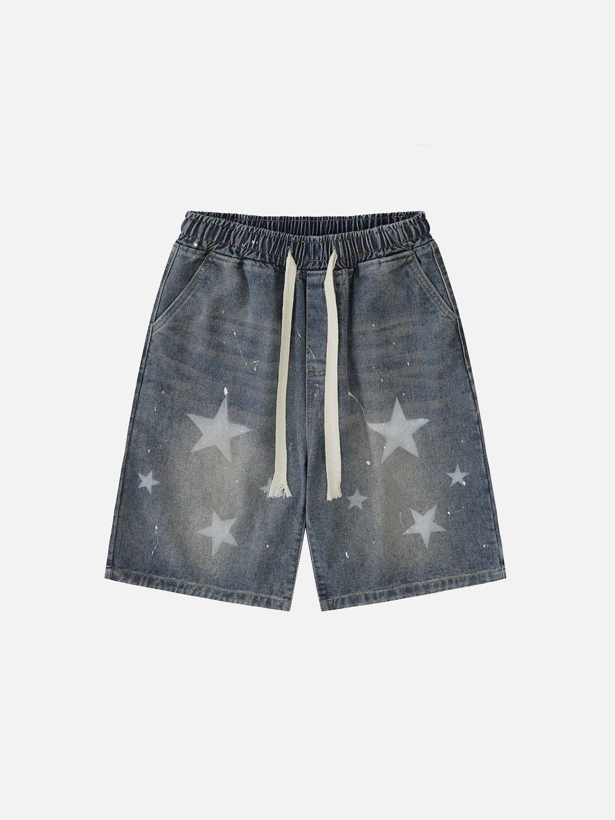 TALISHKO Splash Ink Star Jorts