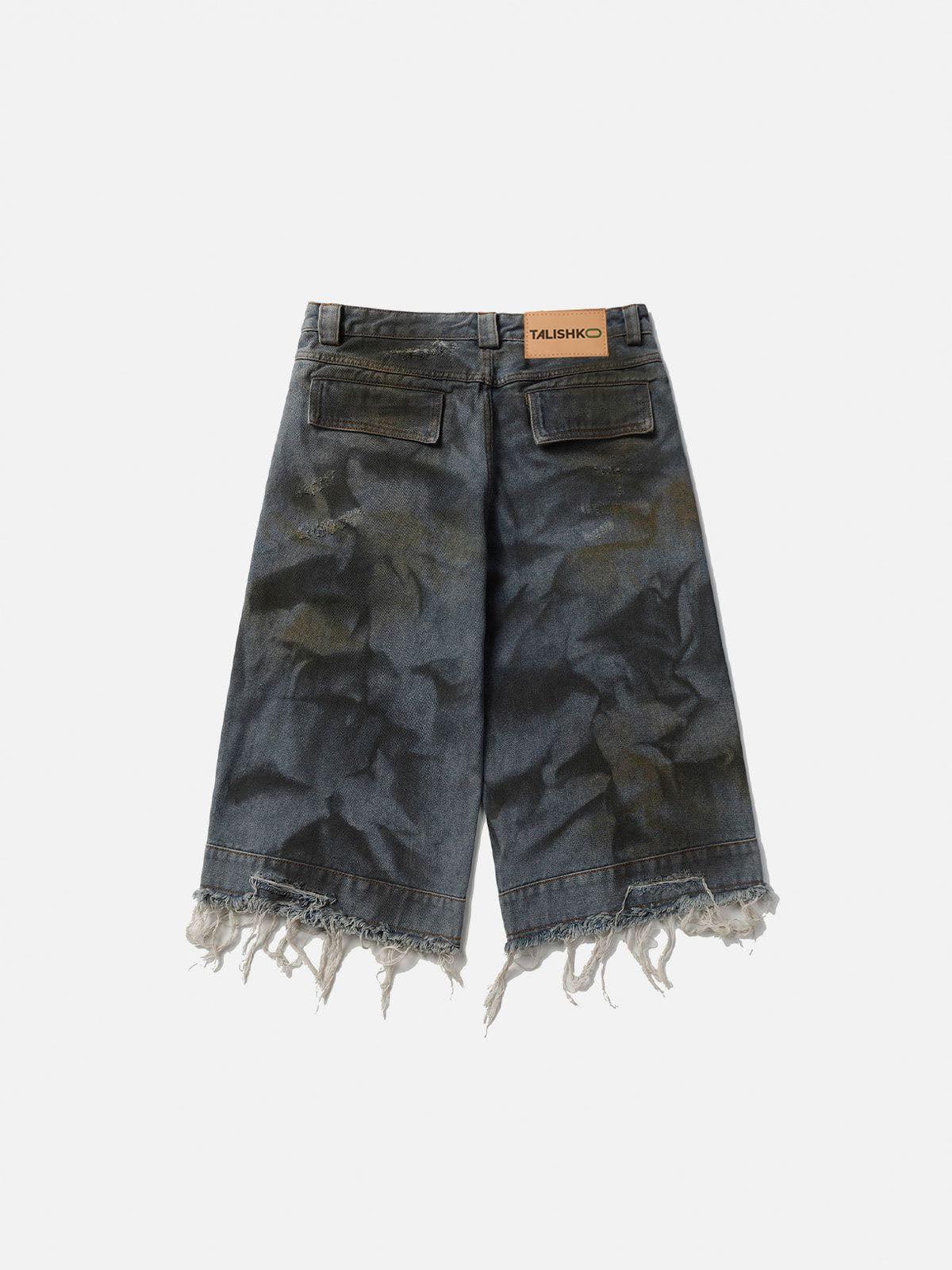 TALISHKO Graffiti Fringe Jorts