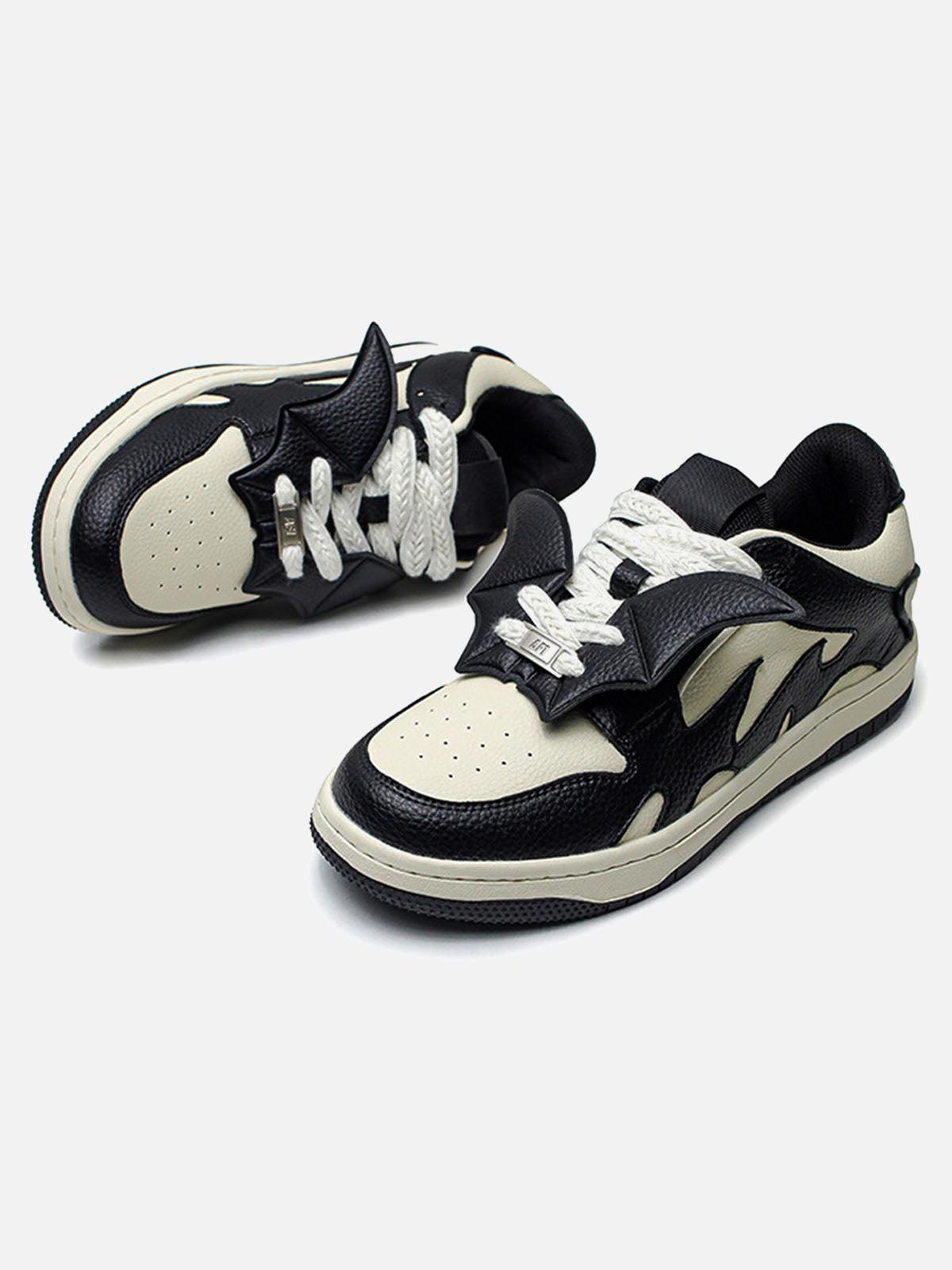 TALISHKO Black&White Contrast Color Skate Shoes