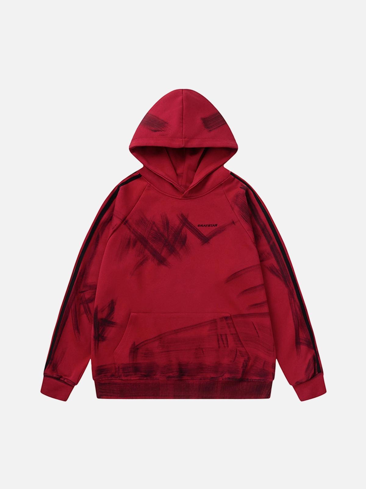 TALISHKO Dirty Brush Painted Graffiti Hoodie