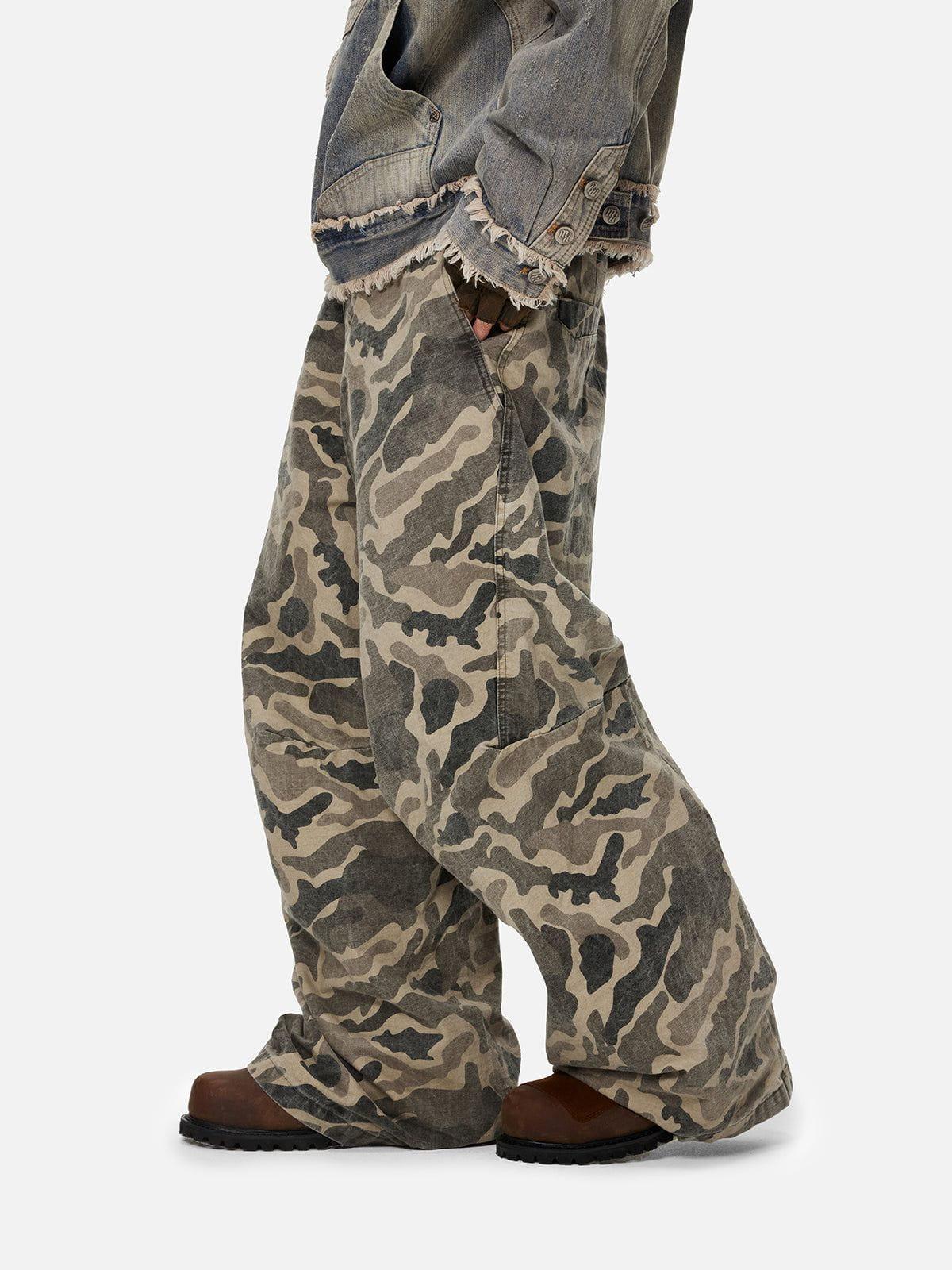 TALISHKO Wrinkle Camouflage Loose Jeans