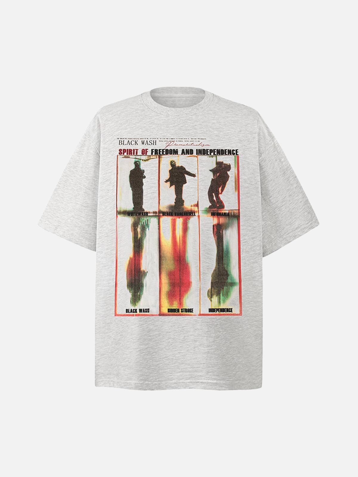 TALISHKO Washed Graphics Oversized T-Shirt