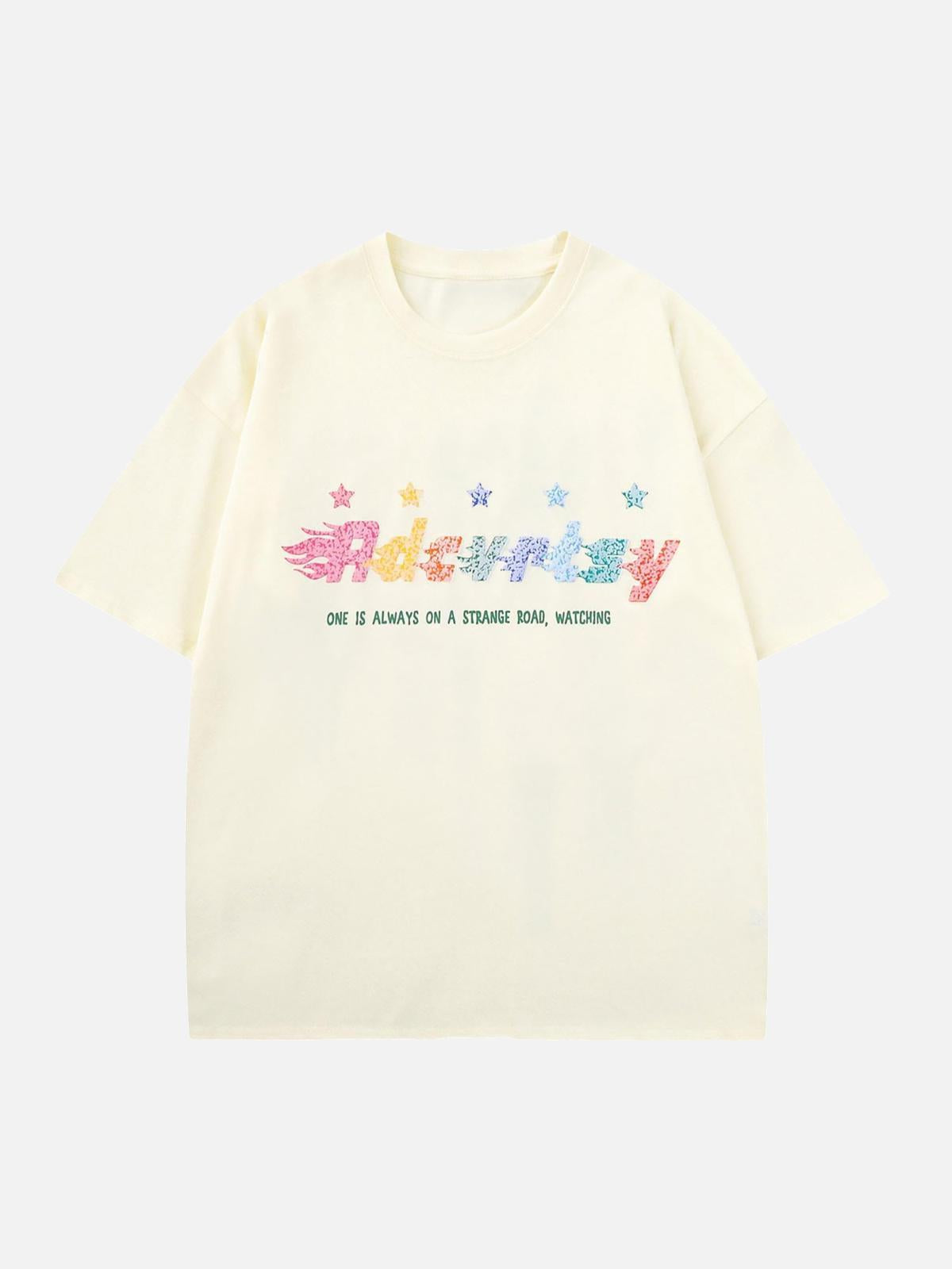 TALISHKO Colorful Full Of Stars Printed T-Shirt