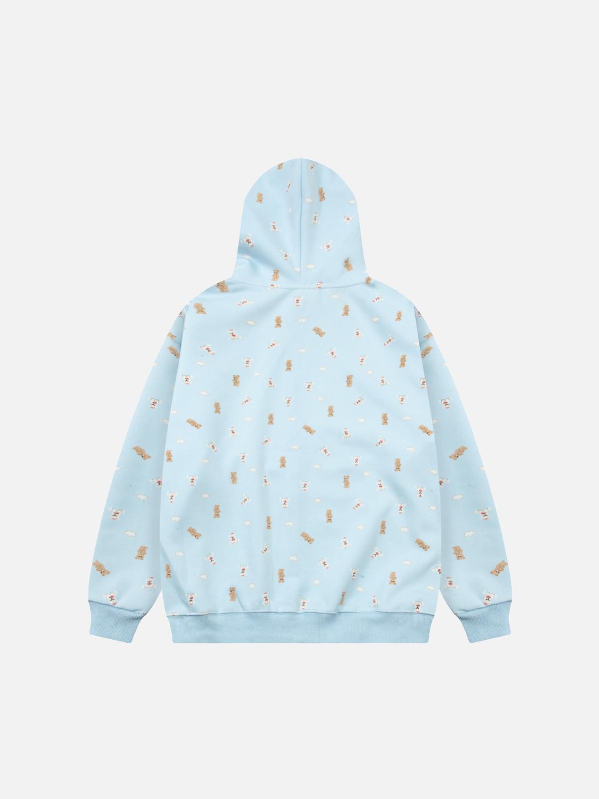 TALISHKO Print Adorable Little Bear Hoodie