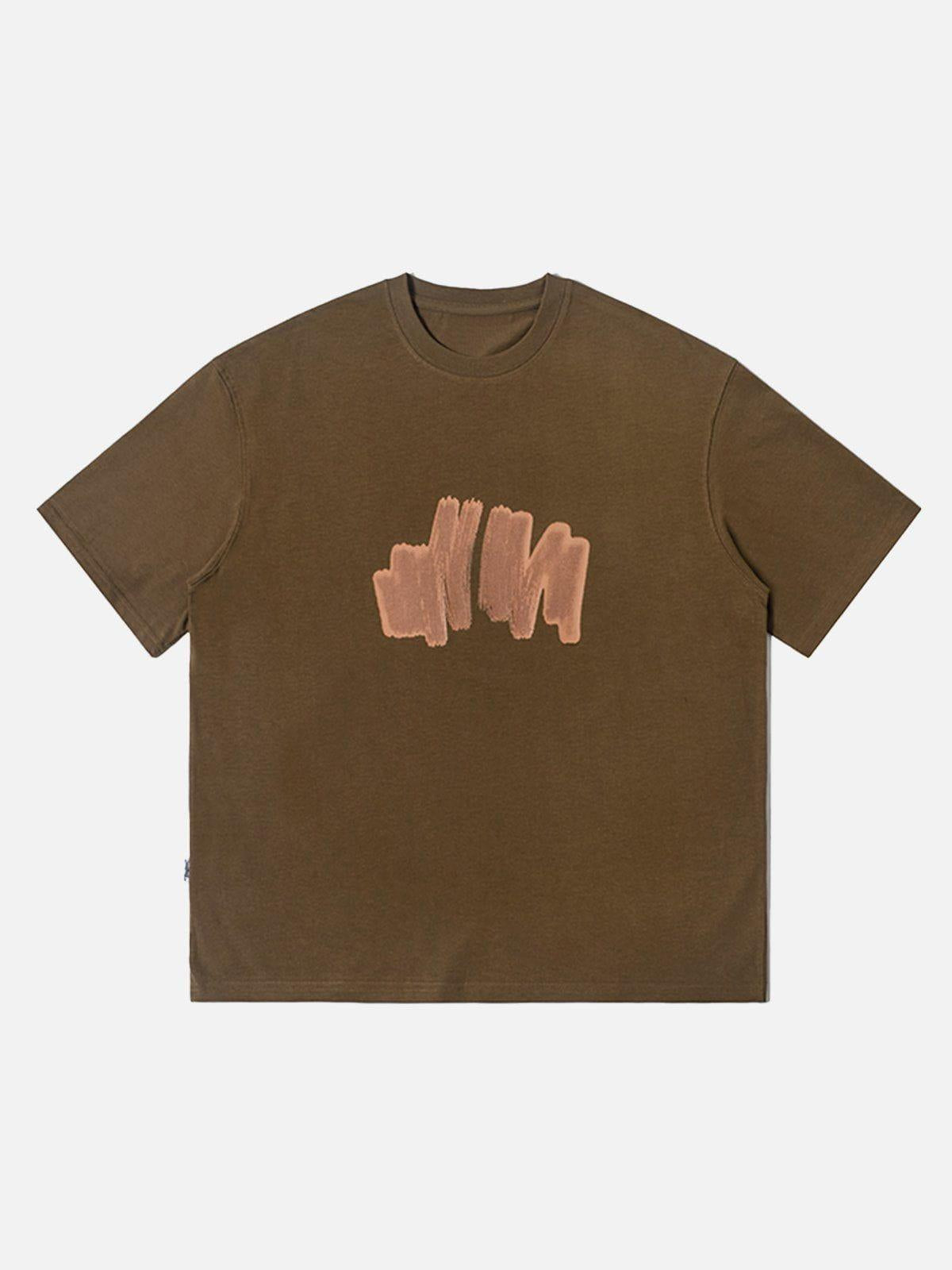 TALISHKO Fuzzy Graffiti Print Tee