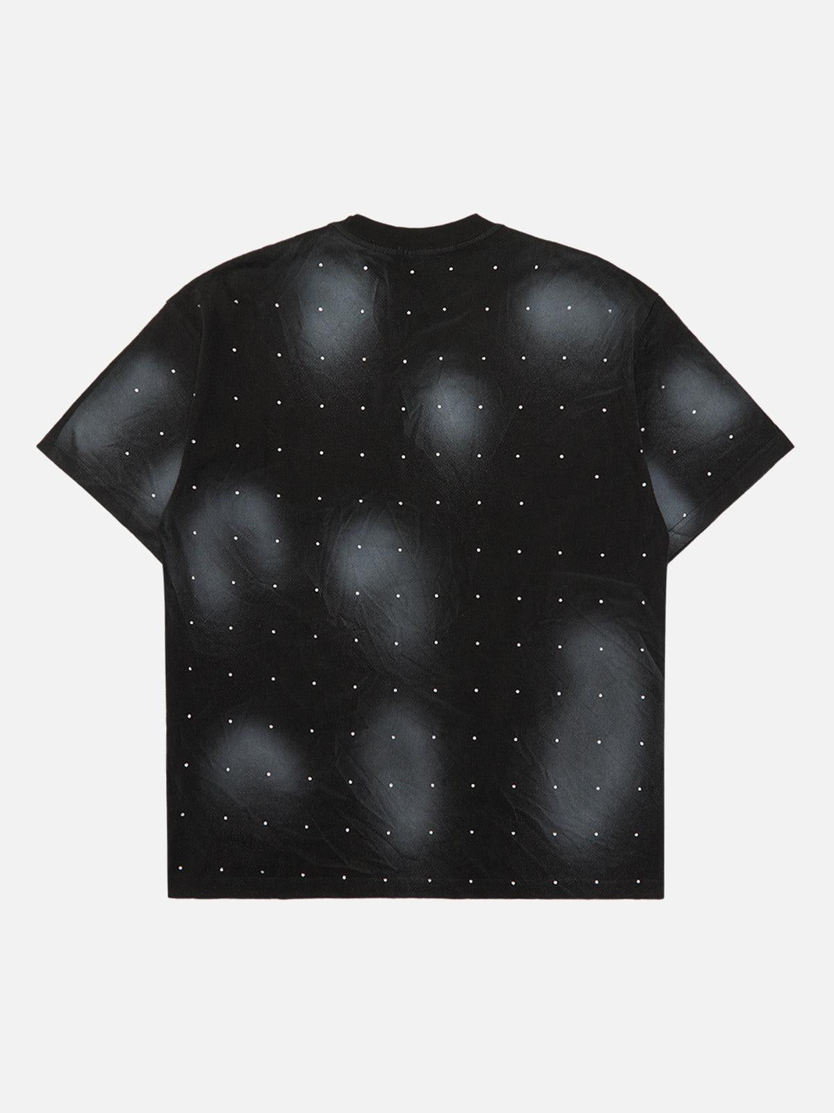 TALISHKO Retro Crystal Letter T-Shirt