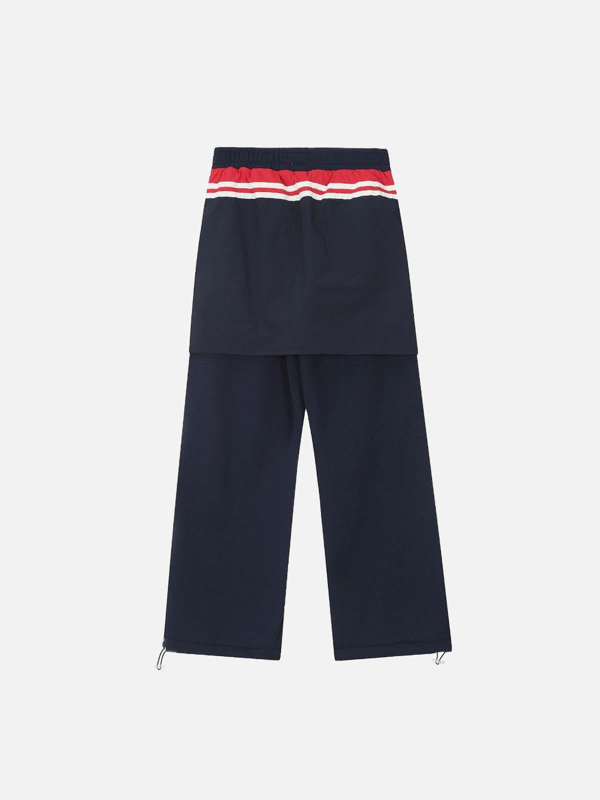 TALISHKO Fake Two-Piece Drawstring Sweatpants