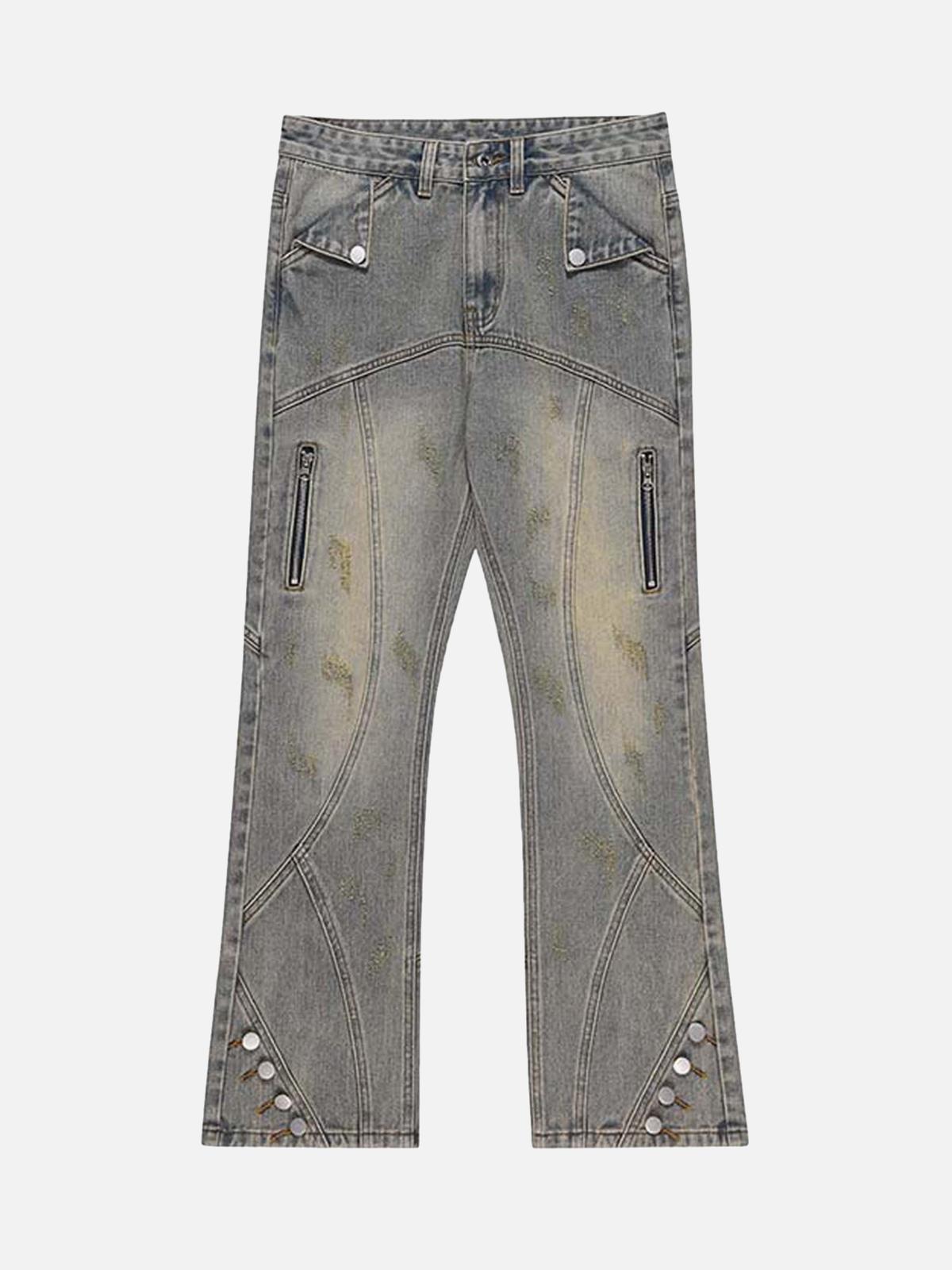 TALISHKO Patchwork Stressed Jeans