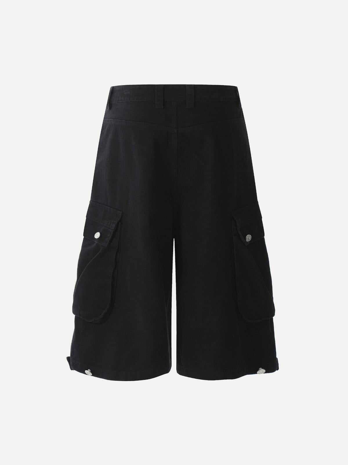 TALISHKO Street Multi-Pocket Pleated Cargo Jorts