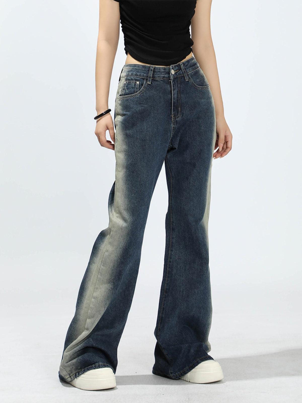 TALISHKO Gradient Patchwork Jeans