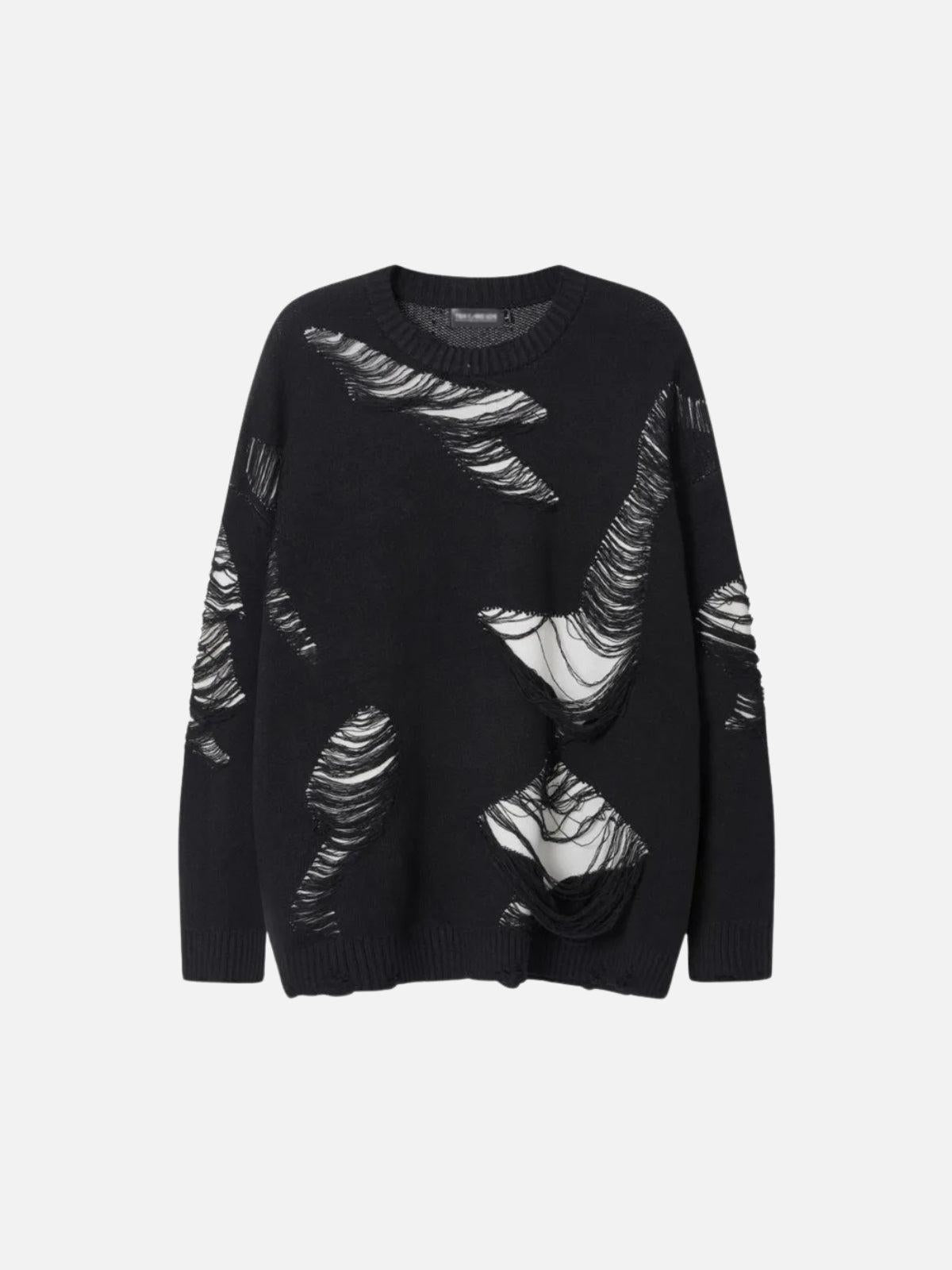 TALISHKO Ripped Knit Sweater