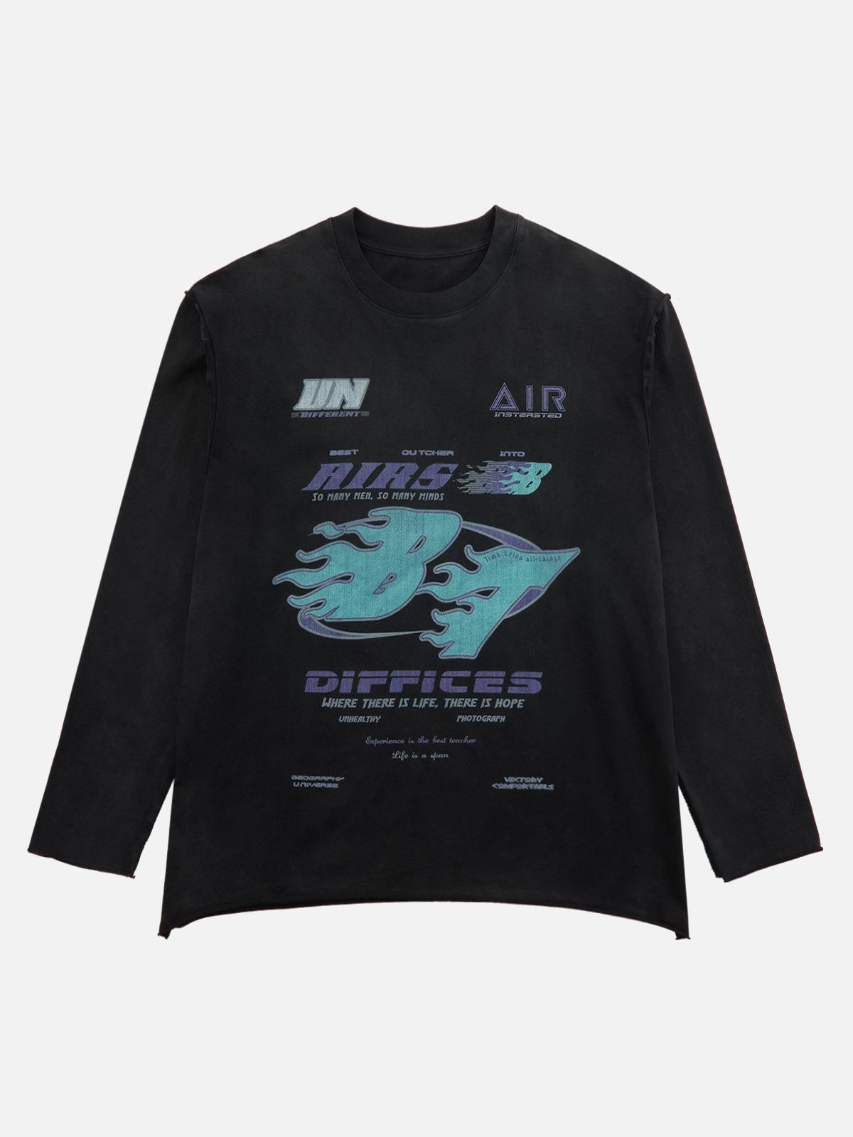 TALISHKO Washed Edge Long Sleeve T-Shirt