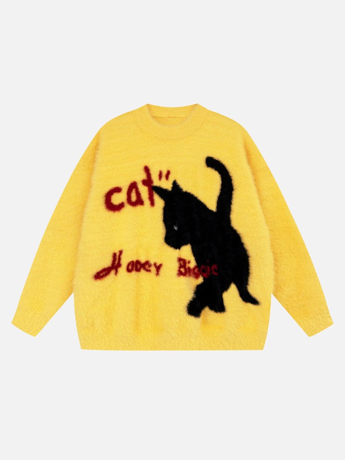TALISHKO Kitten Jacquard Mohair Sweater