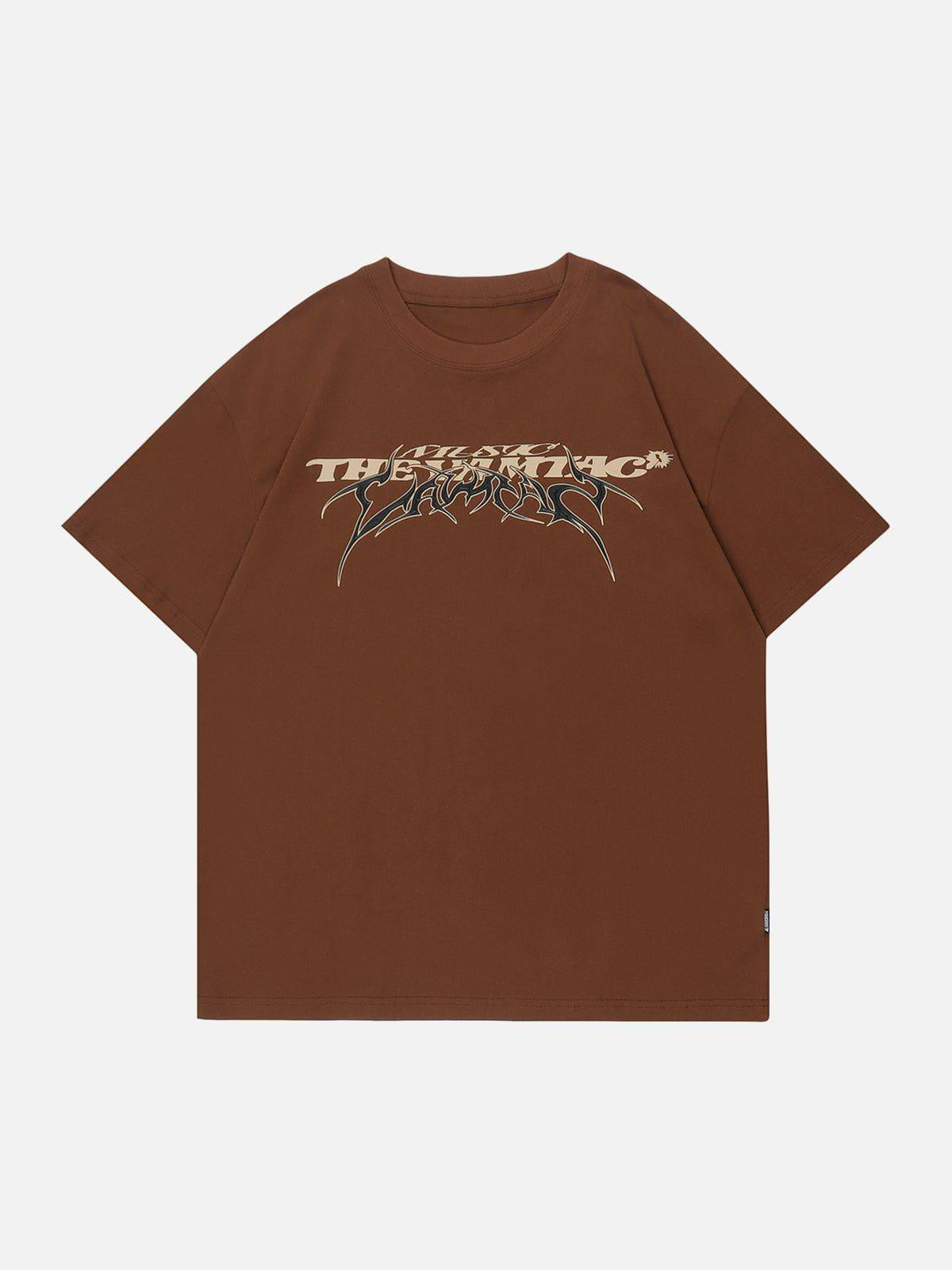 TALISHKO Letter Print Solid Tee