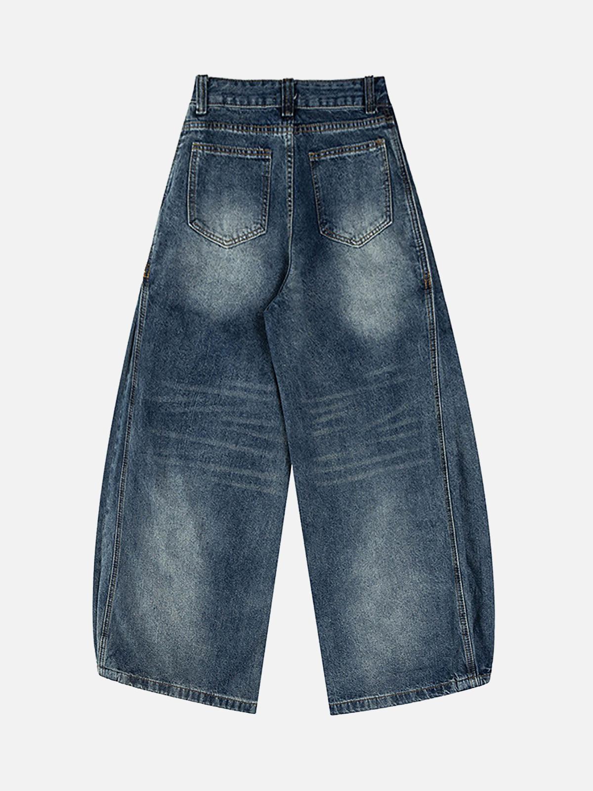 TALISHKO Cleanfit Washed Barrel Jeans