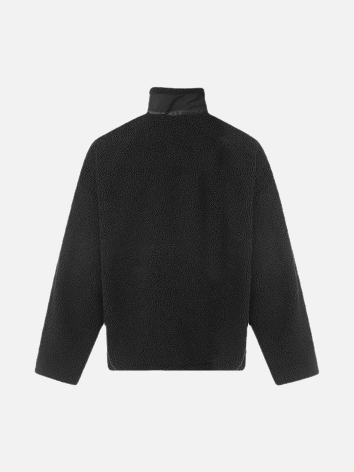 TALISHKO Jacquard Stand Collar Sherpa Jacket