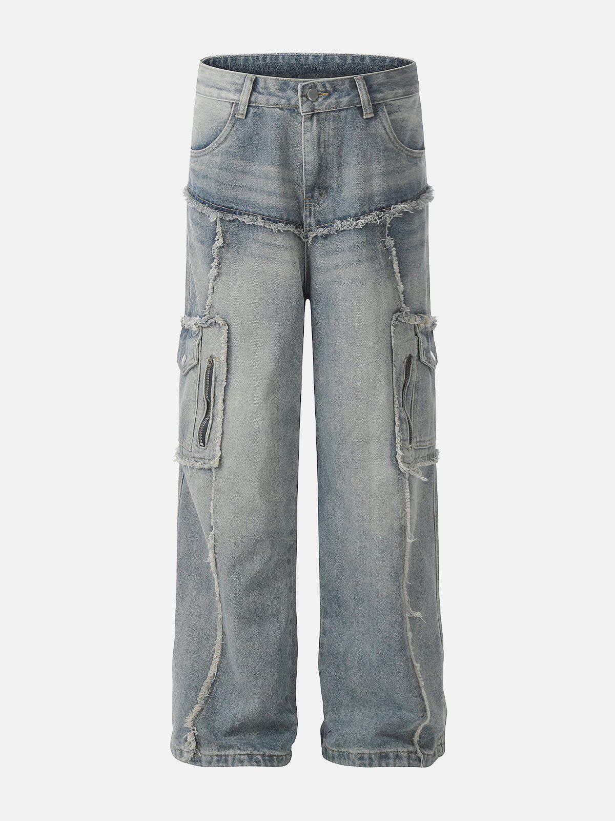 TALISHKO Fringe Multi Pocket Jeans