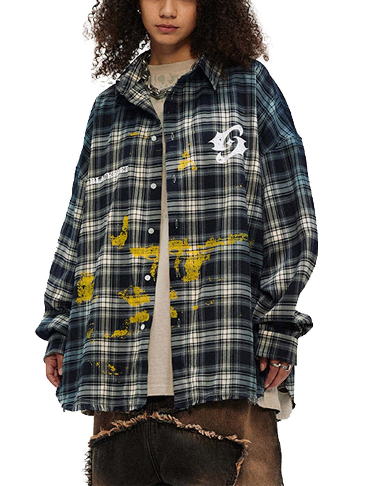 TALISHKO High Street Hip Hop Spray Print Shirt